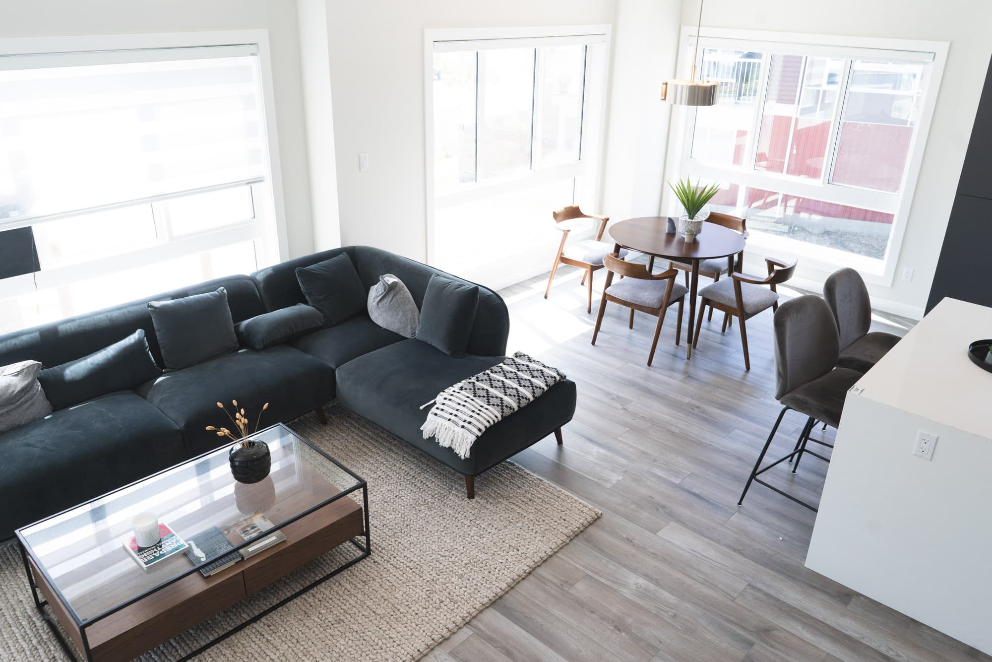 A property with a significant emphasis on spaciousness might also include wide, grand hallways